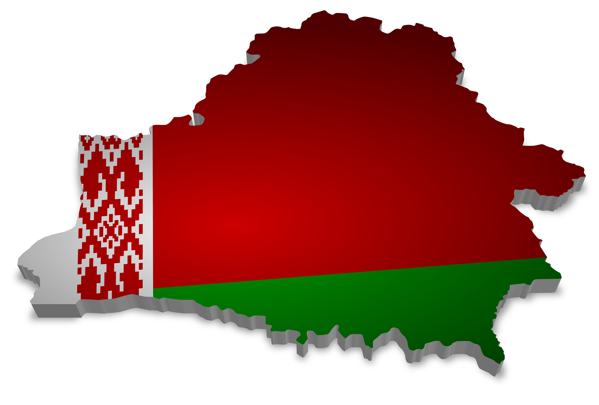 Территория Белоруссии с флагом